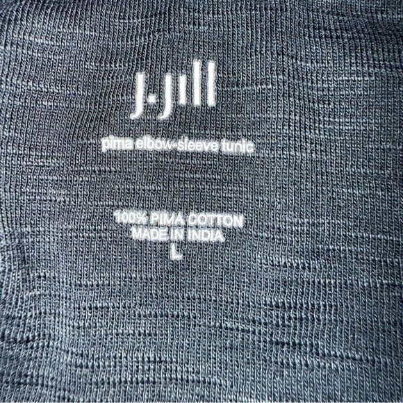 J. Jill | Black Pima Elbow Sleeve Tunic | 100% Pima Cotton | Sz L - Picture 6 of 6